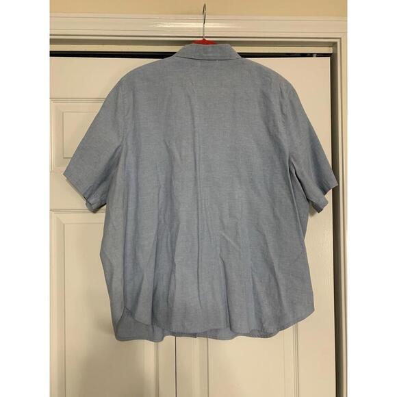 Vintage Alfred Dunner Blue Chambray Floral Embroidered Button Up Top Sz 24W - Picture 6 of 7